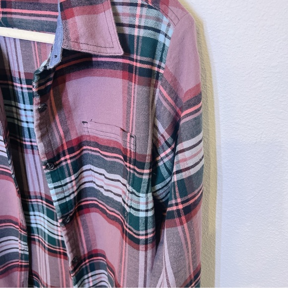 DICKIES•Long-Sleeve, Purple Plaid, 100% Cotton Flannel, LRG - Picture 4 of 7